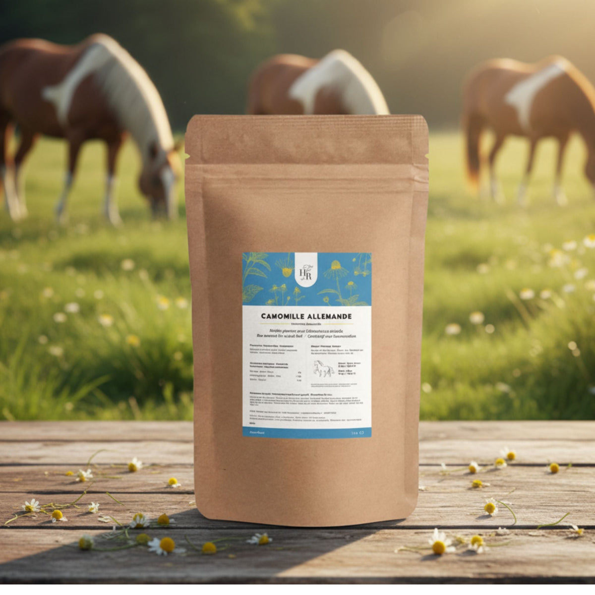 Fleurs de camomille séchées pour chevaux