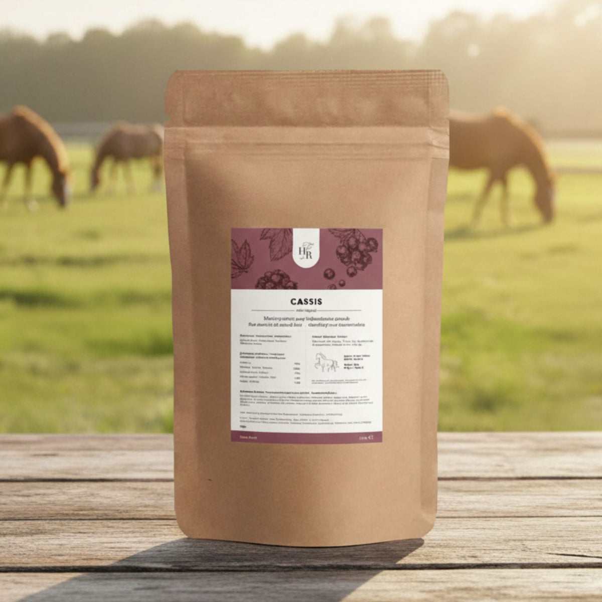 Feuilles de cassis séchées pour chevaux