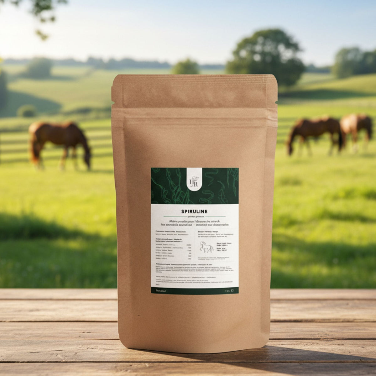 Spiruline en poudre pour chevaux
